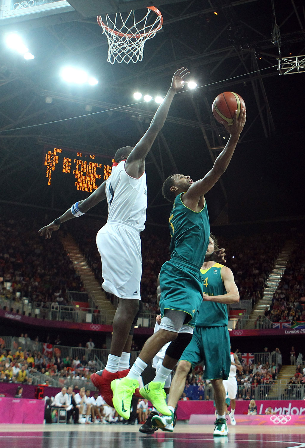 Patrick Mills #5 of Australia puts up a shot against Great Britain during the Men's Basketball Preliminary Round match on Day 8 of the London 2012 Olympic Games Patrick Mills #5 of Australia puts up a shot against Great Britain during the Men's Basketball Preliminary Round match on Day 8 of the London 2012 Olympic Games