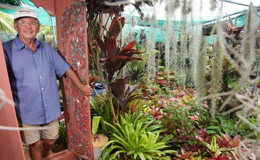 Yves Daniel in his 'Belle Rive' garden. Yves Daniel in his 'Belle Rive' garden.