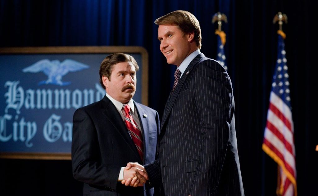 Zach Galifianakis, left, and Will Ferrell in a scene from the movie The Campaign. Zach Galifianakis, left, and Will Ferrell in a scene from the movie The Campaign.