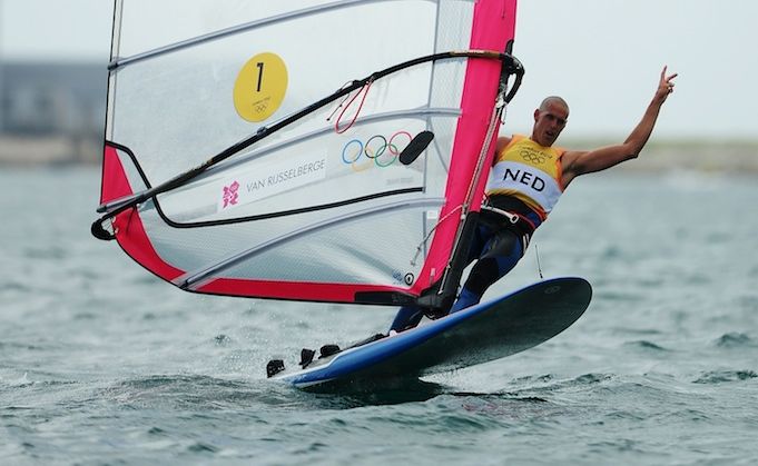 Netherlands' Dorian van Rijsselberge has won the gold medal in the last Olympic men's RS:X. Netherlands' Dorian van Rijsselberge has won the gold medal in the last Olympic men's RS:X.