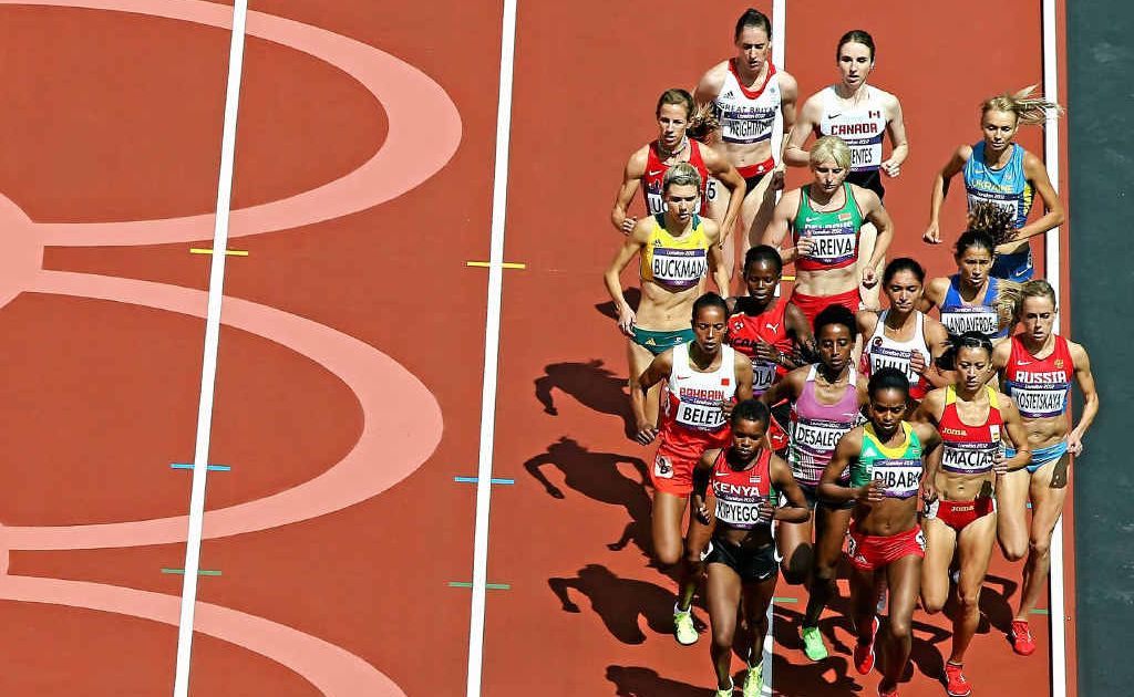 Zoe Buckman (on the left) representing Australia in the 1500m athletics event at London’s Olympic Stadium on Monday. Zoe Buckman (on the left) representing Australia in the 1500m athletics event at London’s Olympic Stadium on Monday.