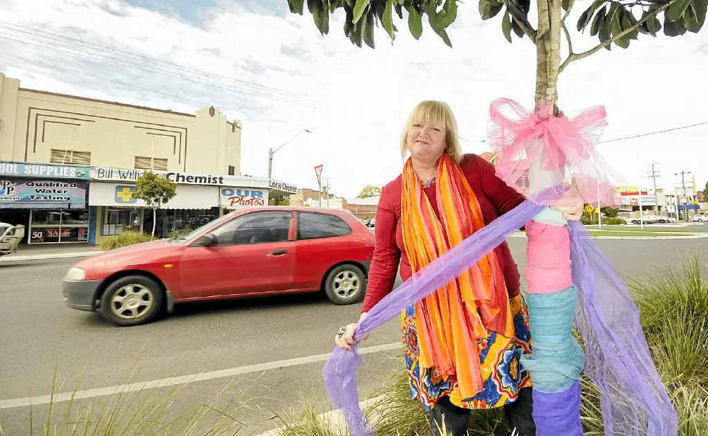 Shopkeeper and co-ordinator of the new Casino Artisan, Food and Song Night Markets, Bonnie Radnidge plans to decorate the street trees in tulle. Shopkeeper and co-ordinator of the new Casino Artisan, Food and Song Night Markets, Bonnie Radnidge plans to decorate the street trees in tulle.
