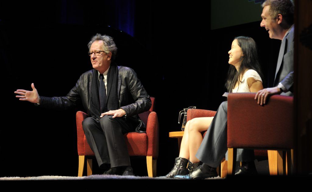 Q&A; and Cocktail Party with Geoffrey Rush and Marita Cheng. Q&A; and Cocktail Party with Geoffrey Rush and Marita Cheng.