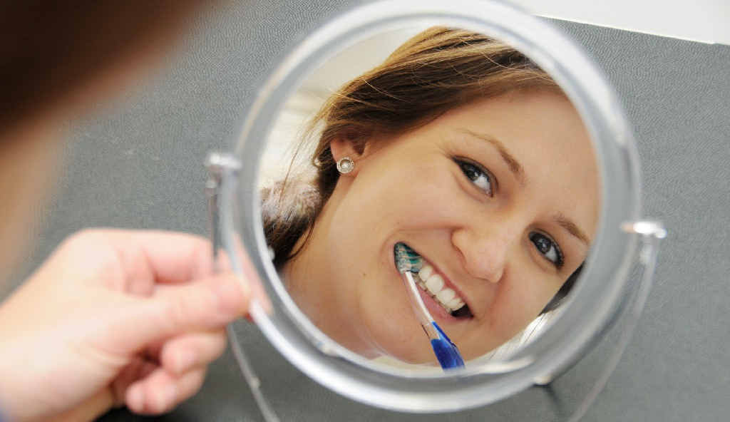 River Dental dental hygienist Samantha Abbott says people need to brush twice a day and floss once every day. River Dental dental hygienist Samantha Abbott says people need to brush twice a day and floss once every day.