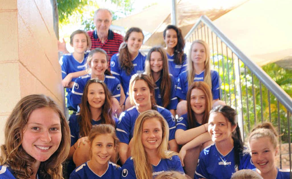 (Front, from left) captain Montana Mincher, Hollier O’Neil, Anna Cartwright, (second row) Billie Strachan, Lome Eins, Makayla Twine, Brooke Sellick, (third row, from left) Whitney Corbet, Siobhan Millard, Ellen Smith, (fourth row, from left) Felicity Cameron, Alice Cartwright, Karleigh Mackay, (back, from left) Lily Dargusch-Haig, coach Terry Wigmore, Kasey Gibbs and Kababinna Browning. (Front, from left) captain Montana Mincher, Hollier O’Neil, Anna Cartwright, (second row) Billie Strachan, Lome Eins, Makayla Twine, Brooke Sellick, (third row, from left) Whitney Corbet, Siobhan Millard, Ellen Smith, (fourth row, from left) Felicity Cameron, Alice Cartwright, Karleigh Mackay, (back, from left) Lily Dargusch-Haig, coach Terry Wigmore, Kasey Gibbs and Kababinna Browning.