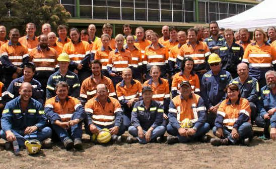 Employees of Blair Athol Mine celebrating the mine’s 25 year anniversary. Employees of Blair Athol Mine celebrating the mine’s 25 year anniversary.