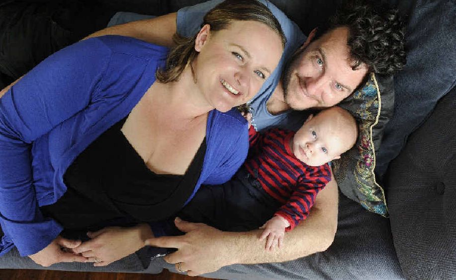 Bron Moir and Guy Osborne with their five-month-old daughter Ava Osborne. Bron Moir and Guy Osborne with their five-month-old daughter Ava Osborne.