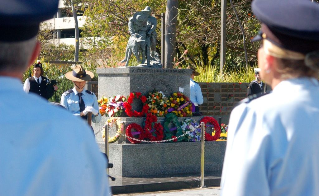 Victory in the Pacific remembered at Coffs Harbour's Cenotaph on Wednesday, August 15 or Sandakan Day. Photo: Graeme Singleton/The Coffs Coast Advocate. Victory in the Pacific remembered at Coffs Harbour's Cenotaph on Wednesday, August 15 or Sandakan Day. Photo: Graeme Singleton/The Coffs Coast Advocate.