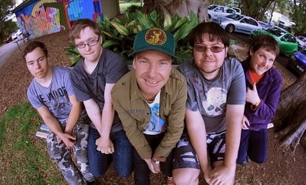 Lismore's experimental electronica group, Tralala Blip. Left to right: Zac Mifsud, Lydian Dunbar, Randolf Reimann, Matthew Daymond, Leanne Butt Lismore's experimental electronica group, Tralala Blip. Left to right: Zac Mifsud, Lydian Dunbar, Randolf Reimann, Matthew Daymond, Leanne Butt