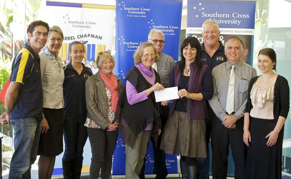 From left, Andrew Polidano, Cr Jenny Dowell, Bec Herbert (SCU student), Barbara Chapman, Assoc Prof Wendy Gilleard, Ted Hoddinott (Lismore Worker’s Club), Rebekka Battista, Greg Downes, Andrew Virtue (Newcastle Permanent) and Clare Larsson (Our Kids intern).
From left, Andrew Polidano, Cr Jenny Dowell, Bec Herbert (SCU student), Barbara Chapman, Assoc Prof Wendy Gilleard, Ted Hoddinott (Lismore Worker’s Club), Rebekka Battista, Greg Downes, Andrew Virtue (Newcastle Permanent) and Clare Larsson (Our Kids intern).