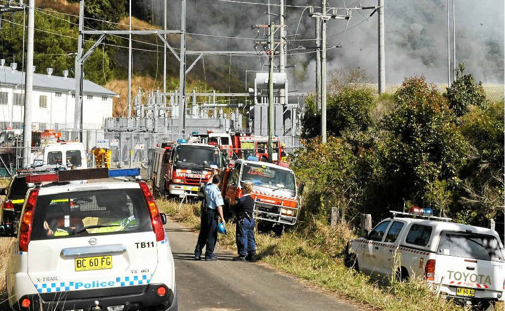 Crews from multiple emergency services brought the fire under control so electricity staff could restore power. Crews from multiple emergency services brought the fire under control so electricity staff could restore power.