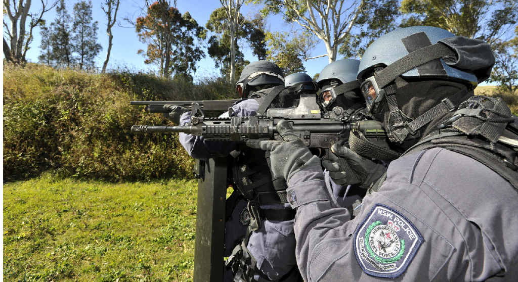 Officers from the State Protection Support Unit in action. Officers from the State Protection Support Unit in action.