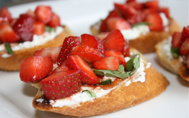 Miss Foodie's Balsamic Strawberry and Goats Cheese Bruschetta. Miss Foodie's Balsamic Strawberry and Goats Cheese Bruschetta.