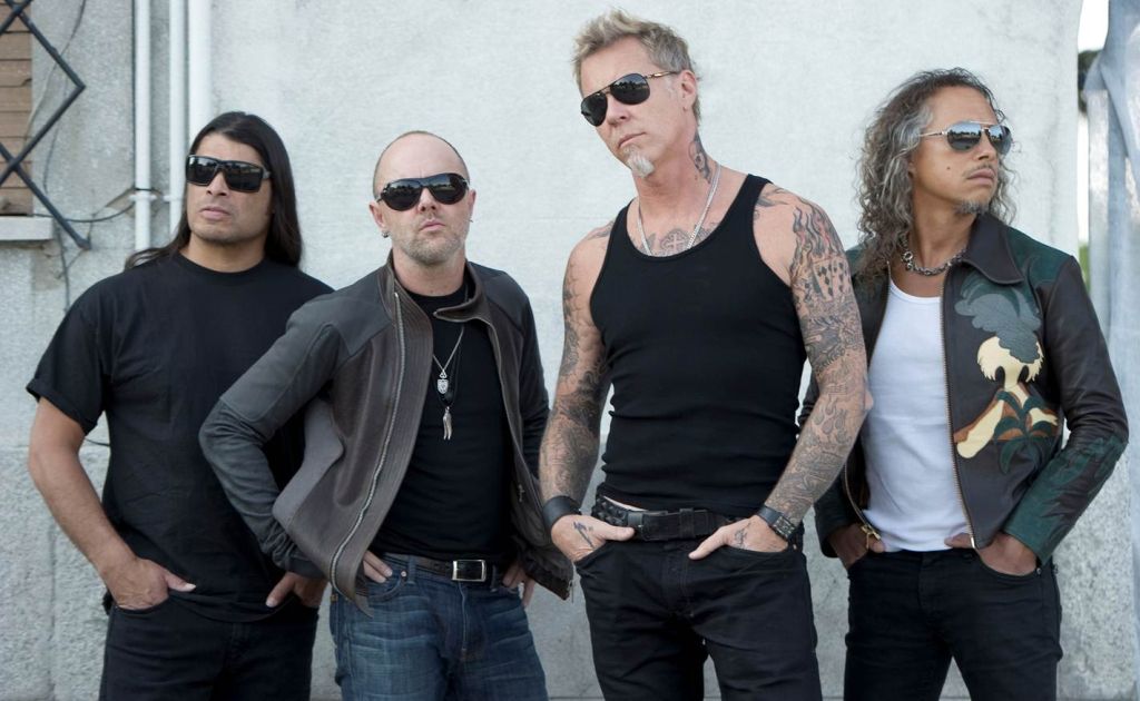 Metallica (drummer Lars Ulrich is second from left) Metallica (drummer Lars Ulrich is second from left)