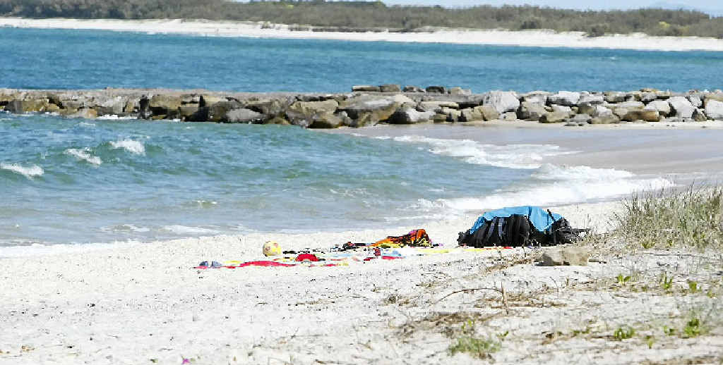 The scene at Kings Beach where a parachutist fell to his death. The scene at Kings Beach where a parachutist fell to his death.