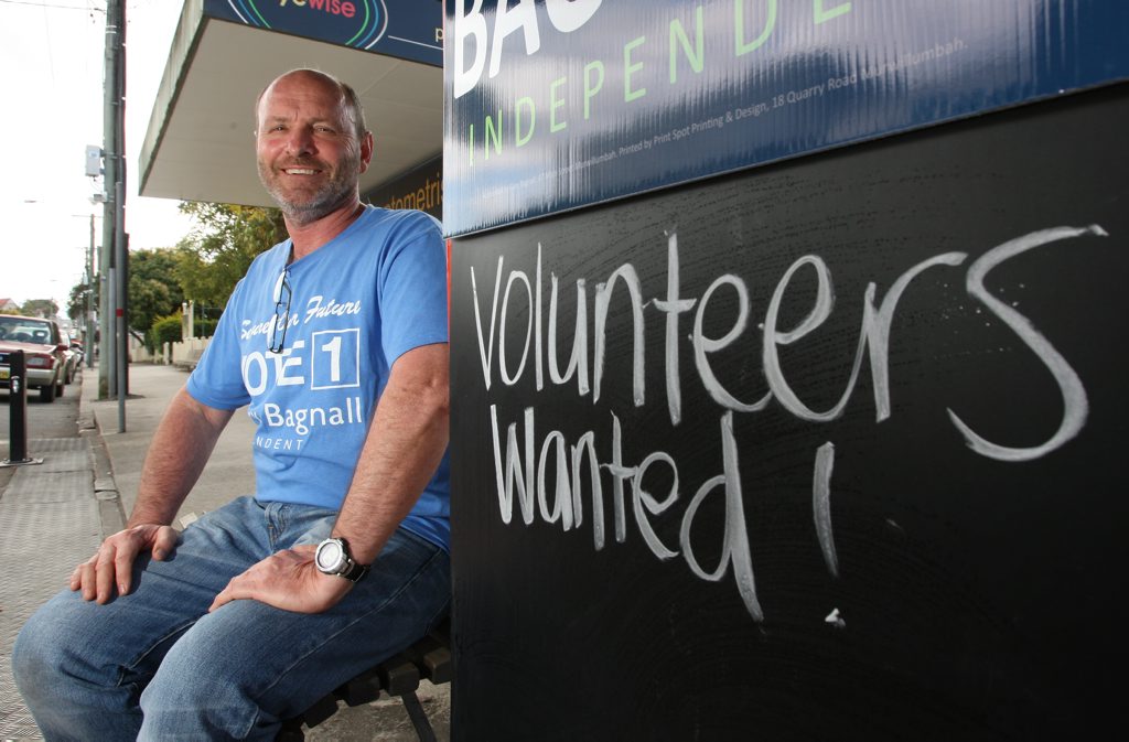 Gary Bagnall has moved his signs to remain within the law but he said that many candidates had signs on public land. Gary Bagnall has moved his signs to remain within the law but he said that many candidates had signs on public land.