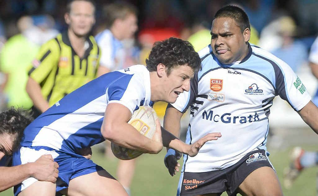 Winger Daniel Lollback during Grafton’s 26-20 preliminary final win over Ballina on Sunday. Winger Daniel Lollback during Grafton’s 26-20 preliminary final win over Ballina on Sunday.