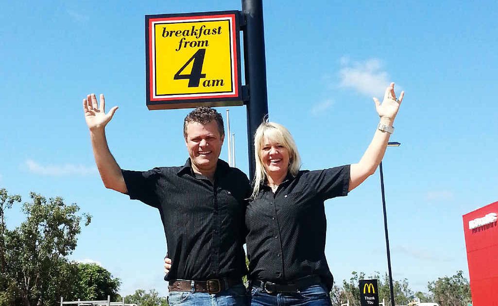 Moranbah McDonald’s licensees Craig and Jane Meils are ready for the restaurant’s opening tomorrow. Moranbah McDonald’s licensees Craig and Jane Meils are ready for the restaurant’s opening tomorrow.