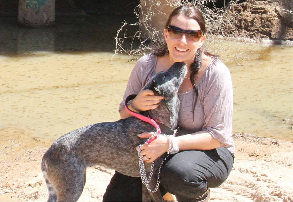 Workers found Ozzy stuck in machinery at a concreting work site on Barton St. Rob and Misty Bland are “beside themselves” to have her back home. Workers found Ozzy stuck in machinery at a concreting work site on Barton St. Rob and Misty Bland are “beside themselves” to have her back home.