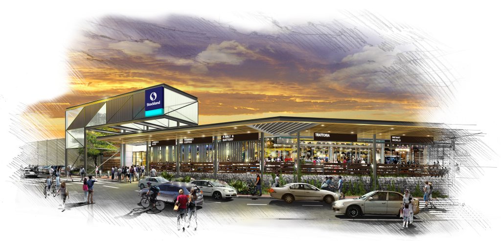 An artist's impression of the proposed extensions to the eastern side of Stockland Gladstone. An artist's impression of the proposed extensions to the eastern side of Stockland Gladstone.