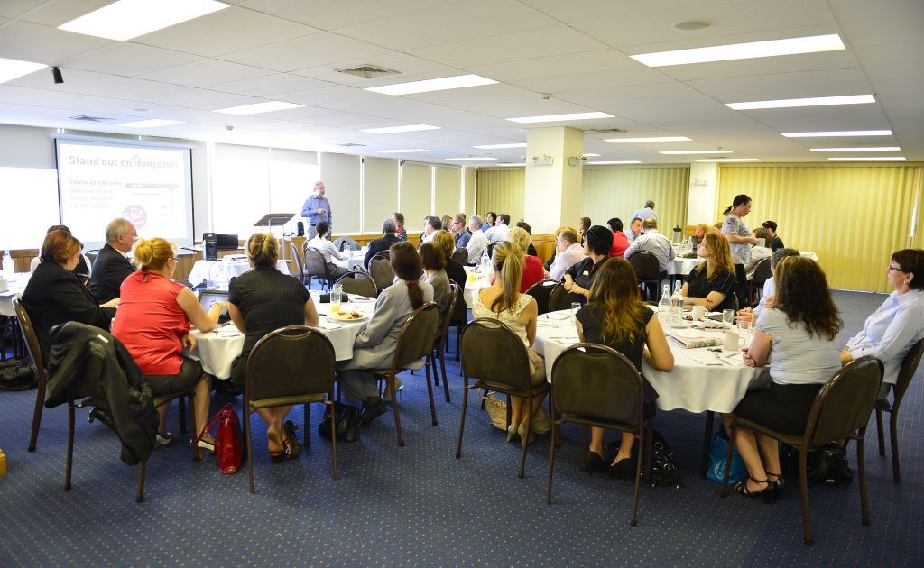 The Real Estate Institute of Queensland held a breakfast at Rydges Hotel for local REIQ members on Wednesday morning. The Real Estate Institute of Queensland held a breakfast at Rydges Hotel for local REIQ members on Wednesday morning.