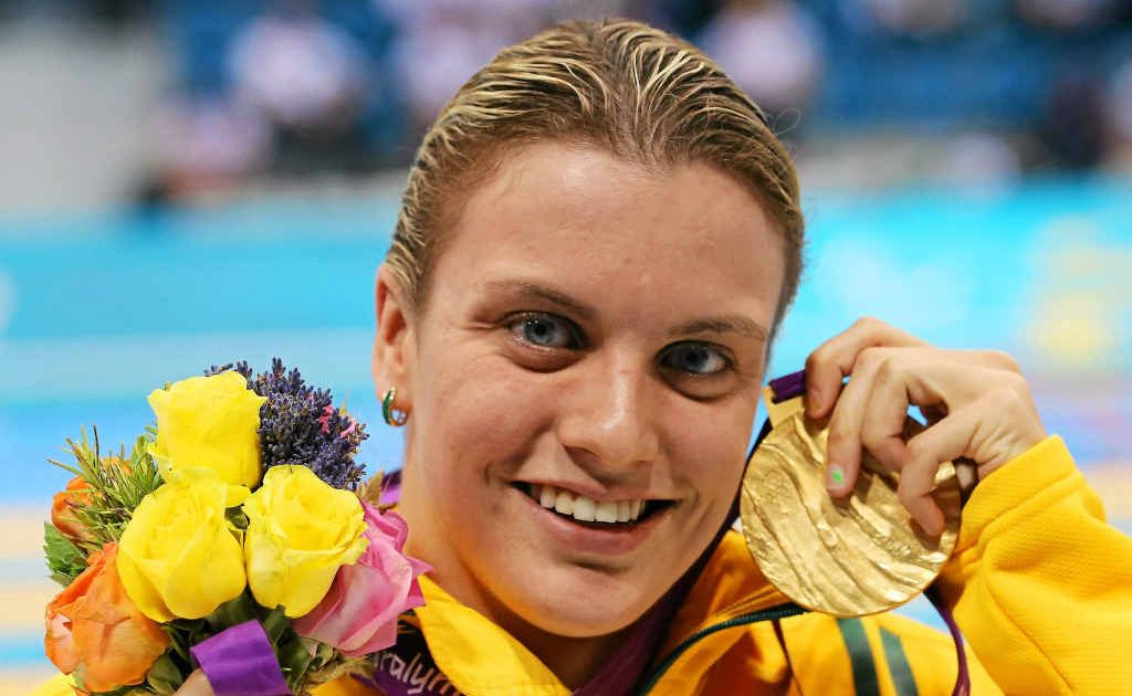 Gold medallist Jacqueline Freney after the women’s S7 100m freestyle final. Gold medallist Jacqueline Freney after the women’s S7 100m freestyle final.