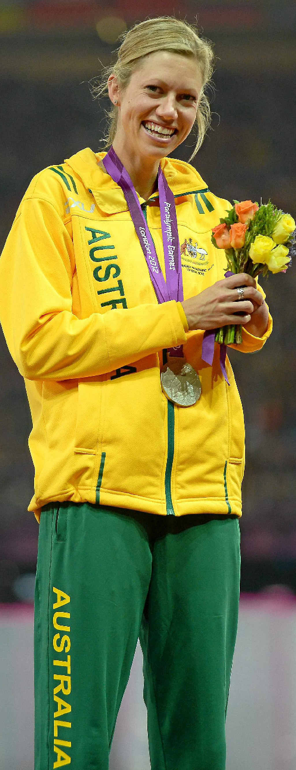 Carlee Beattie with her silver medal after the F46 long jump at the Paralympics. Carlee Beattie with her silver medal after the F46 long jump at the Paralympics.