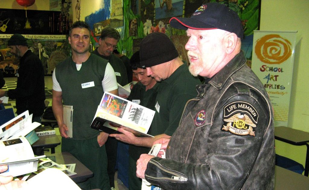Artist Graeme Stevenson inside the prison. Artist Graeme Stevenson inside the prison.
