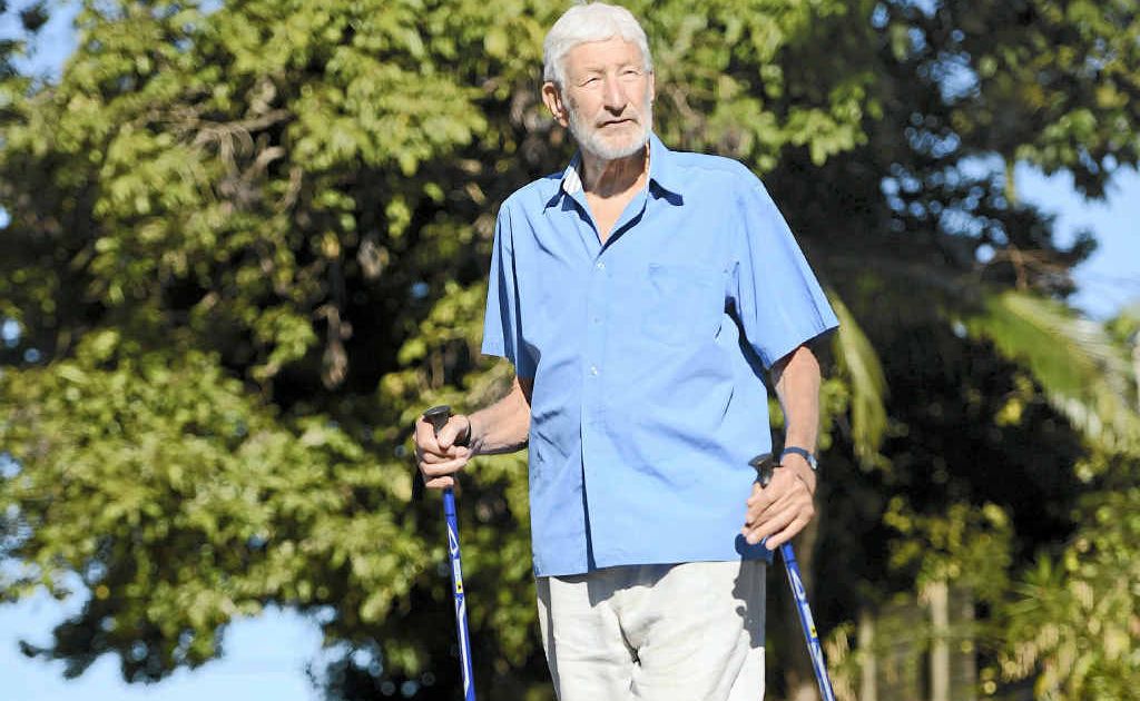 Felix Adena, 85, keeps fit by walking and exercising every day. Felix Adena, 85, keeps fit by walking and exercising every day.