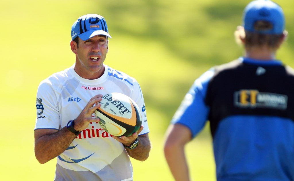 Richard Graham instruct his players during a Western Force Super Rugby training session at UWA Sports Park on January 10, 2011 in Perth, Australia. Richard Graham instruct his players during a Western Force Super Rugby training session at UWA Sports Park on January 10, 2011 in Perth, Australia.