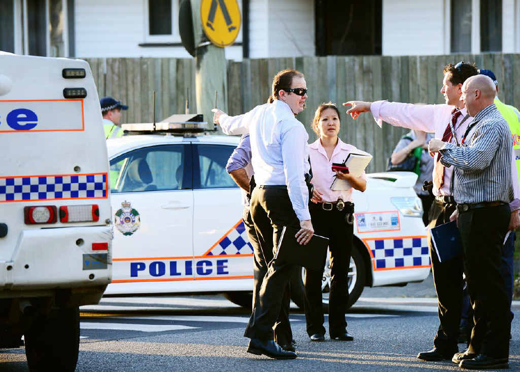 Police at the scene of an armed robbery of a chemist at Gailes. Police at the scene of an armed robbery of a chemist at Gailes.