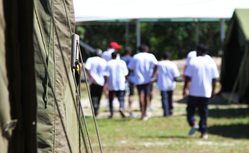 Tent accommodation for irregular maritime arrivals in Nauru. Tent accommodation for irregular maritime arrivals in Nauru.