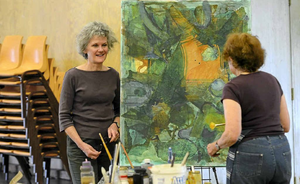 Tutor Judith White teaches the Mixed Media course at Fay Boyd’s Fine Art School held at Grafton High. Tutor Judith White teaches the Mixed Media course at Fay Boyd’s Fine Art School held at Grafton High.