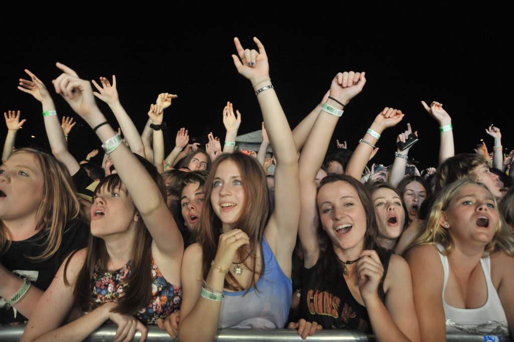 Image for sale: Sunday evening at the Caloundra Music Festival 2012: Crowd for The Cat Empire. Photo: Brett Wortman / Sunshine Coast Daily