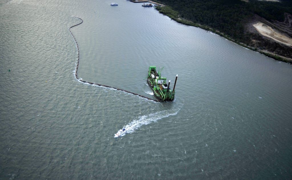 Dredging in the Gladstone Harbour. Dredging in the Gladstone Harbour.