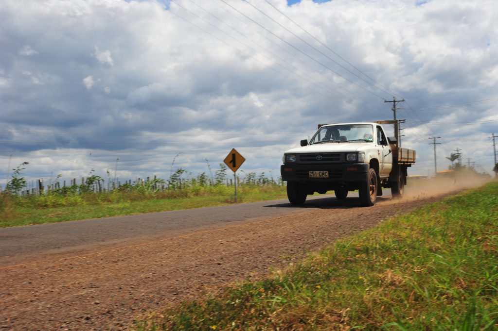 Dave Meiers navigates Clayton Road with caution every day, the poorly sealed single lane road forcing him to straddle the dirt whenever another car approaches. Dave Meiers navigates Clayton Road with caution every day, the poorly sealed single lane road forcing him to straddle the dirt whenever another car approaches.