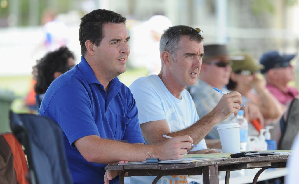 Len Fehlhaber (left), principal of Parke State School in Tinana, says he will seek nomination for the seat of Hinkler. Len Fehlhaber (left), principal of Parke State School in Tinana, says he will seek nomination for the seat of Hinkler.