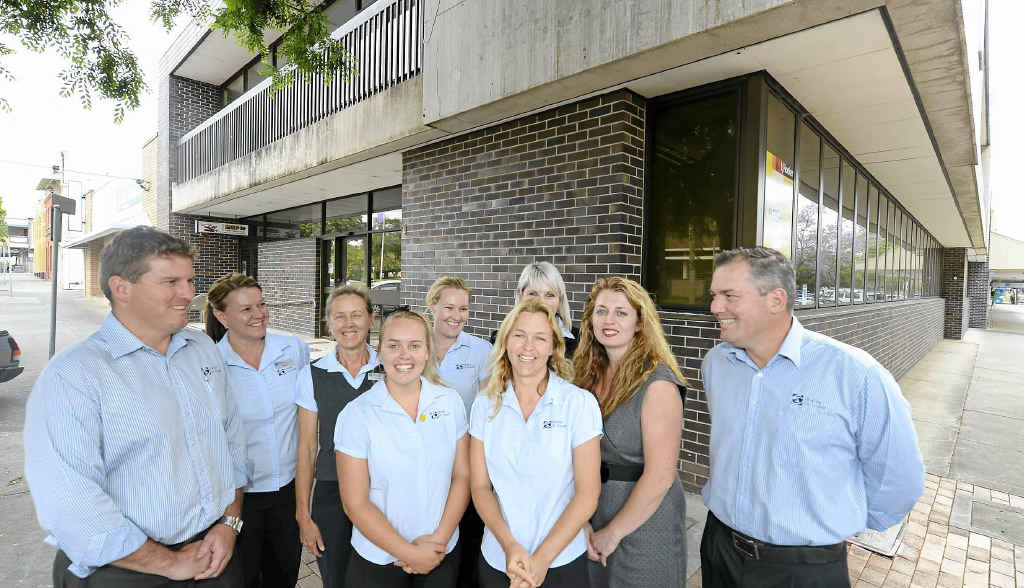 Bailey and Gough staff outside their soon-to-be premises in the old Westlawn Finance building in Grafton. Photo: Adam Hourigan Bailey and Gough staff outside their soon-to-be premises in the old Westlawn Finance building in Grafton. Photo: Adam Hourigan