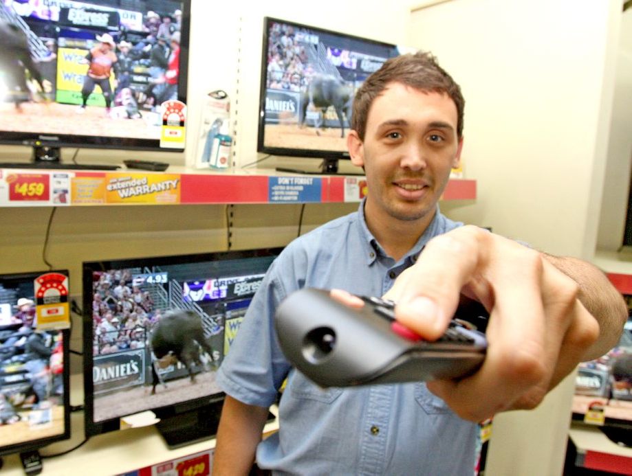 With analogue TV being switched off, Ben Fairbank has all your options covered at The Good Guys South Tweed. Photo: Blainey Woodham / Daily News