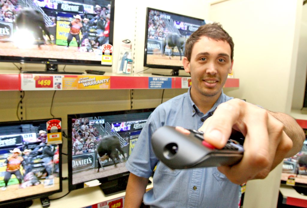 With analogue TV being switched off, Ben Fairbank has all your options covered at The Good Guys South Tweed. Photo: Blainey Woodham / Daily News
