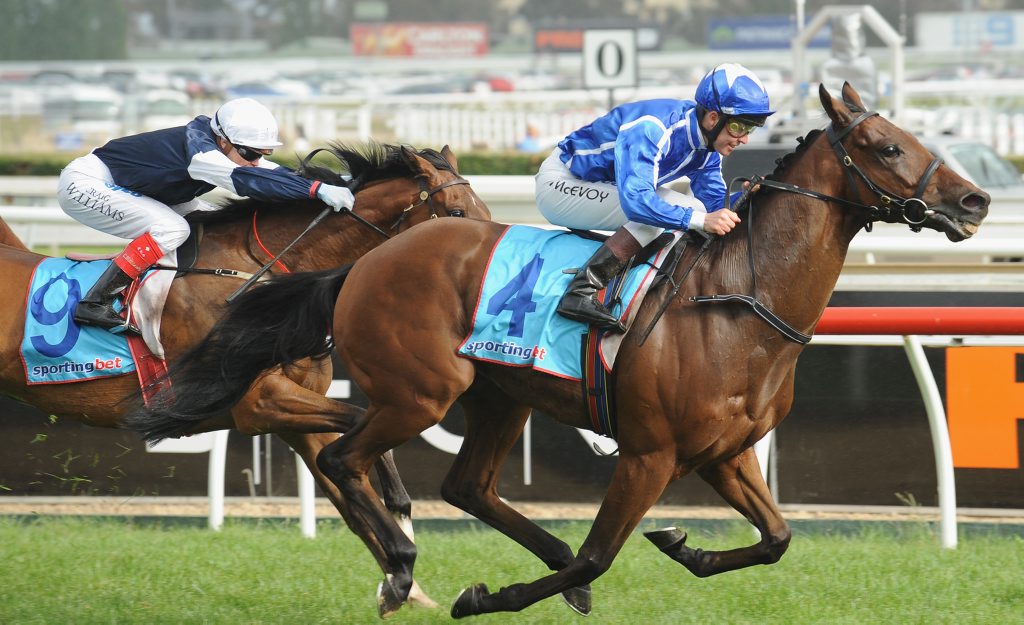 Kerrin McEvoy riding Shahwardi wins the Sportingbet Herbert Power Stakes during Guineas Day at Caulfield Racecourse. Kerrin McEvoy riding Shahwardi wins the Sportingbet Herbert Power Stakes during Guineas Day at Caulfield Racecourse.