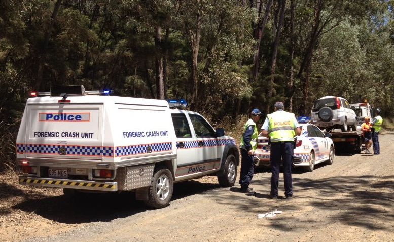 The forensic crash unit on the scene of a single-vehicle crash on Beelbi Creek Rd between Burrum and Toogoom. The forensic crash unit on the scene of a single-vehicle crash on Beelbi Creek Rd between Burrum and Toogoom.