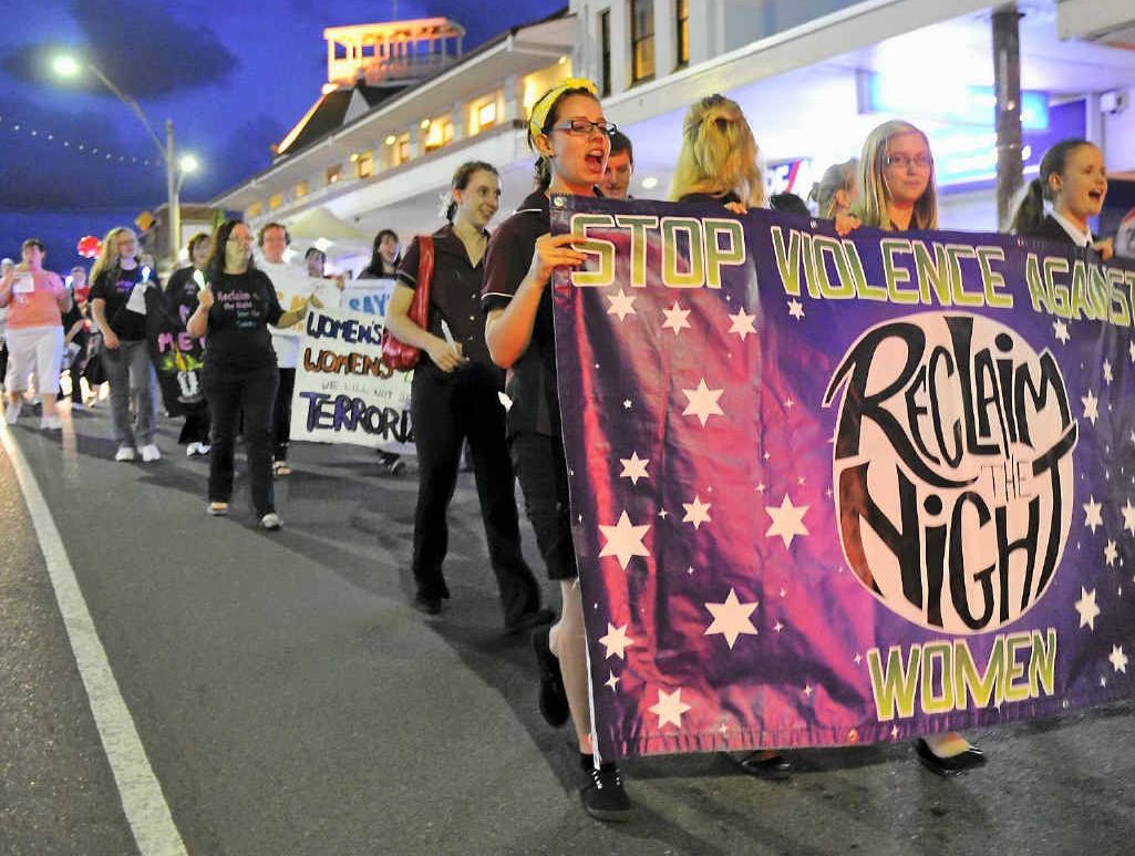 MESSAGE: The 2011 Reclaim the Night street march and rally drew a large number of community members. MESSAGE: The 2011 Reclaim the Night street march and rally drew a large number of community members.