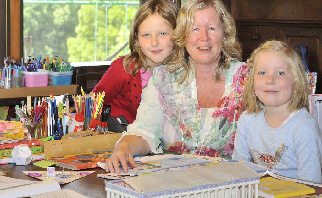 HOME GROWN: Imogen, 8, and Indira, 6, are being home-schooled by their mum, Tracey Mansted. HOME GROWN: Imogen, 8, and Indira, 6, are being home-schooled by their mum, Tracey Mansted.