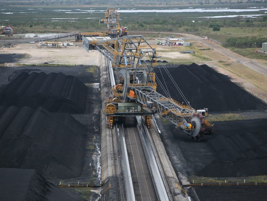 A stacker/reclaimer at Abbot Point Coal Terminal. A stacker/reclaimer at Abbot Point Coal Terminal.