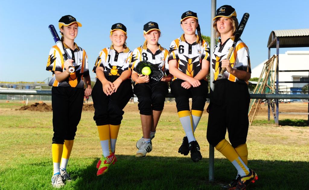 Gladstone girls who played in the softball state championships are (from left) Georgia Camman, 12, Chelsea Fanning, 11, Chyanne Downing, 11, Chloe Hathaway, 12, and Lilli Adnum, 12. Gladstone girls who played in the softball state championships are (from left) Georgia Camman, 12, Chelsea Fanning, 11, Chyanne Downing, 11, Chloe Hathaway, 12, and Lilli Adnum, 12.