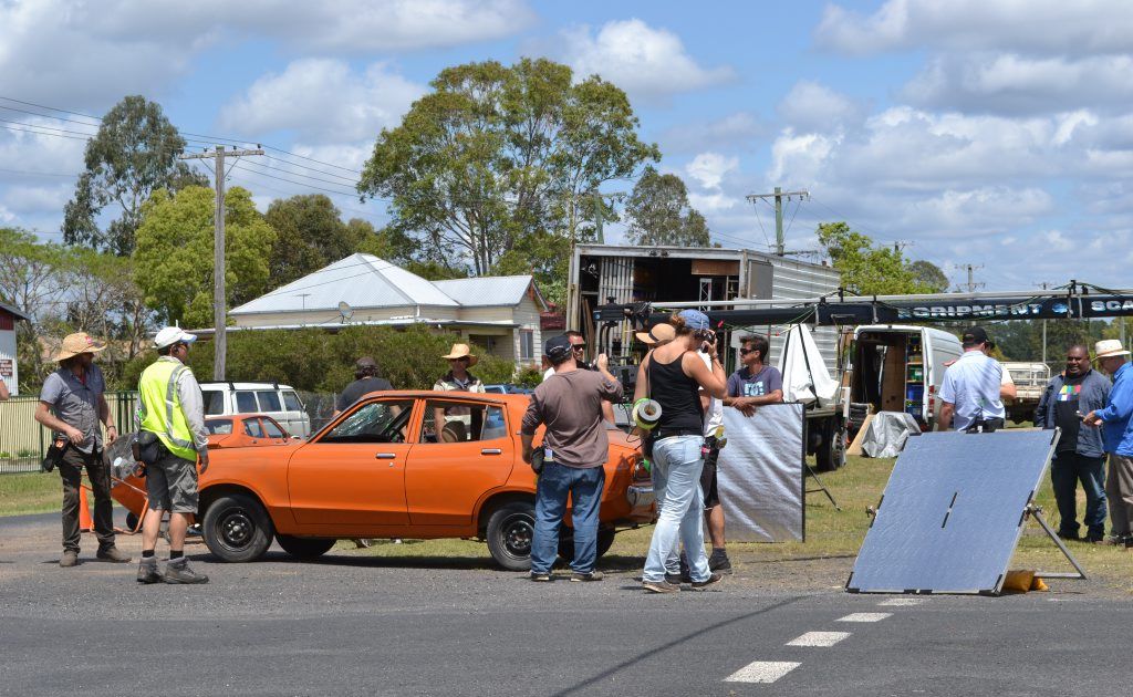 CORAKI HOLLYWOOD: A scene from The Gods of Wheat Street being filmed in Allwood St, Coraki. The Torana is an integral part of the story. Photo Samantha Elley / Rivertown Times CORAKI HOLLYWOOD: A scene from The Gods of Wheat Street being filmed in Allwood St, Coraki. The Torana is an integral part of the story. Photo Samantha Elley / Rivertown Times
