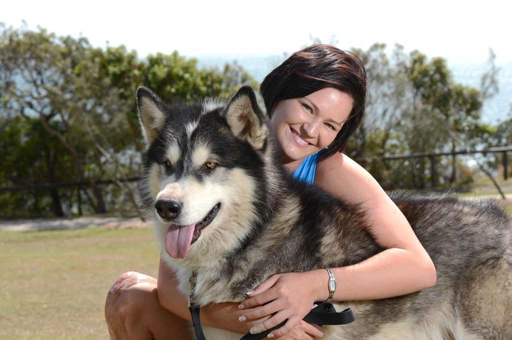 Melissa Bruce with her dog, Storm. 