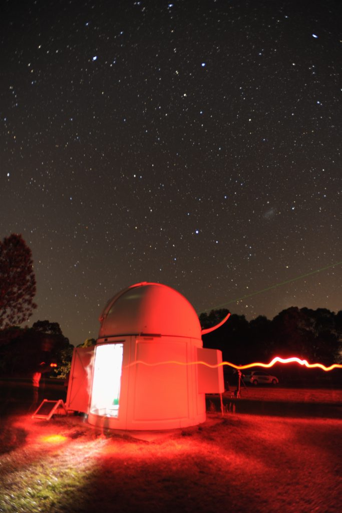 The Hervey Bay Astronomical Society gathers once a month at the Sanctuary Hills Observatory in Takura. 
