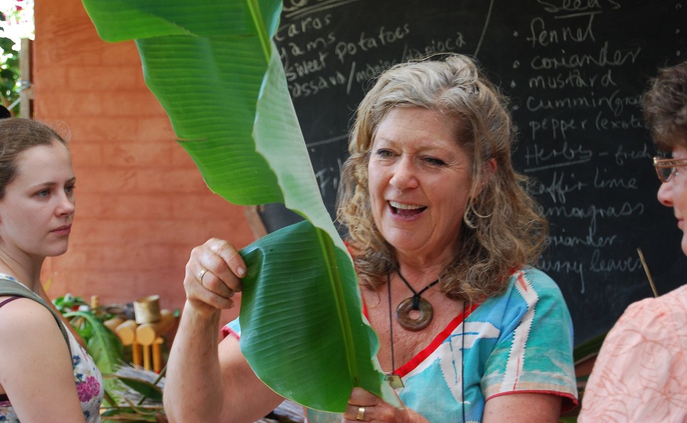 Jude Fanton during one of her cooking demonstrations during the Seed Savers open garden. Jude Fanton during one of her cooking demonstrations during the Seed Savers open garden.